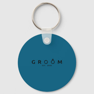 Groom est 2026 wedding bachelor party future key ring