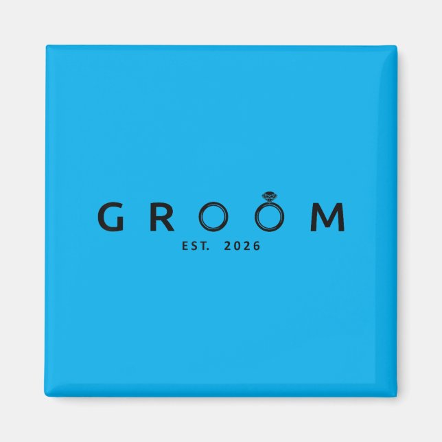 Groom Est 2026 Wedding Bachelor Party Future Magnet (Front)