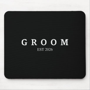 Groom Est. 2026 Wedding Married Engagement Getting Mouse Pad