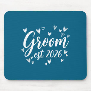 Groom est 2026 wedding newlywed bride groom party mouse pad