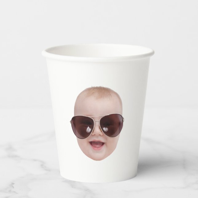 Groom Face Bachelorette Party Decorations Face  Paper Cups (Front)