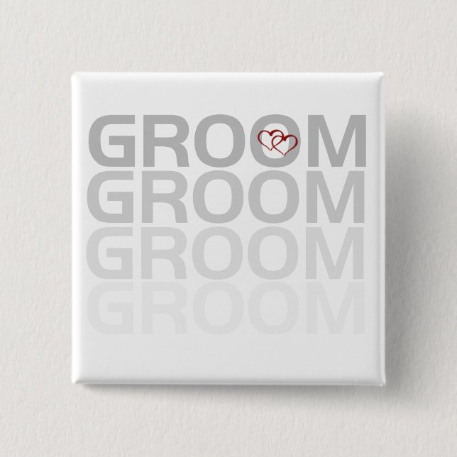 Groom Fade Tshirts and Gifts 15 Cm Square Badge (Front)