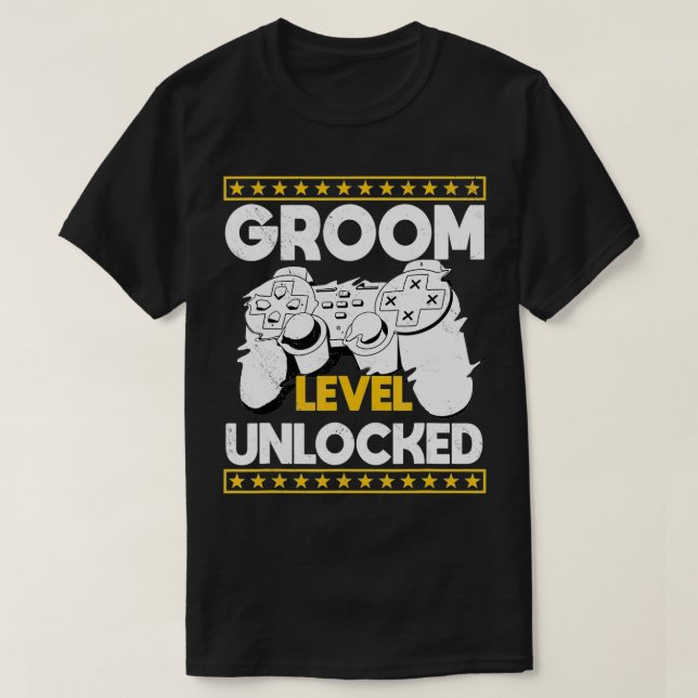 Groom Fianc Bachelors Party Gaming Groomsmen Gamer T-Shirt (Design Front)