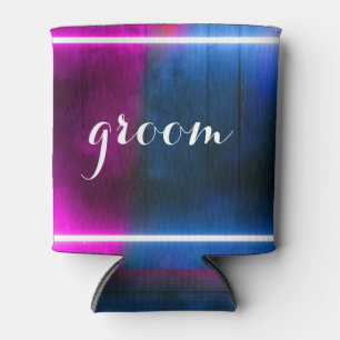 GROOM For Him Wedding Black Can Cooler