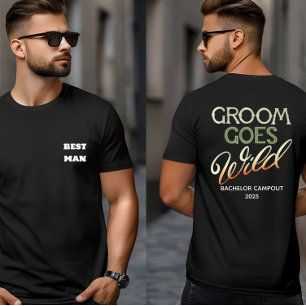 Groom Goes Wild Bachelor Party  T-Shirt