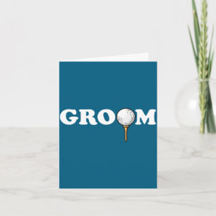 Groom golf ball golfer men bachelor funny party card