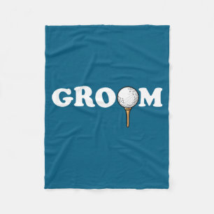 Groom golf ball golfer men bachelor funny party  fleece blanket