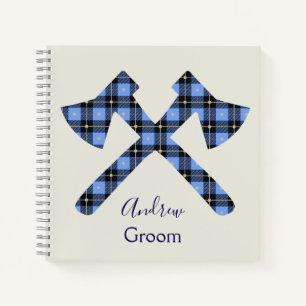 Groom Grey and Blue double cross axe Notebook