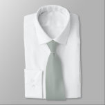 Groom Groomsmen Initial Silvery Sage Green Wedding Tie<br><div class="desc">Groom Groomsmen Initials Silvery Sage Green Wedding. A stylish tie in pale soft sage green for the groom and his groomsmen. Hidden on the back you can easily personalise the initials so there can be no mistaking who's tie belongs to who! The colour and font of the initials and also...</div>