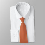 Groom Groomsmen Initials Terracotta Wedding Tie<br><div class="desc">A stylish tie in terracotta for the groom and his groomsmen. Hidden on the back you can easily personalise the initials so there can be no mistaking who's tie belongs to who! The colour and font of the initials and also the tie colour can be changed if you so wish...</div>