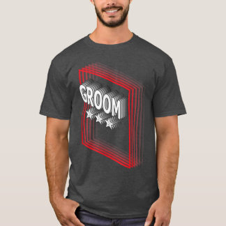Groom Job Title Appreciation Retro  T-Shirt