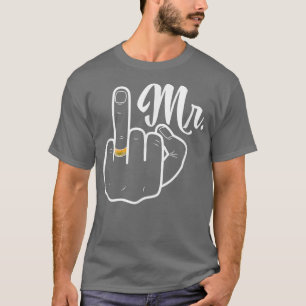 Groom Just Married Wedding Honeymoon Ring Finger H T-Shirt