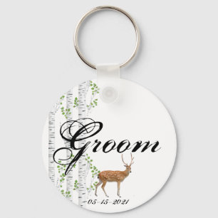 Groom Key Chain Deer Doe Buck Woodland Hunting