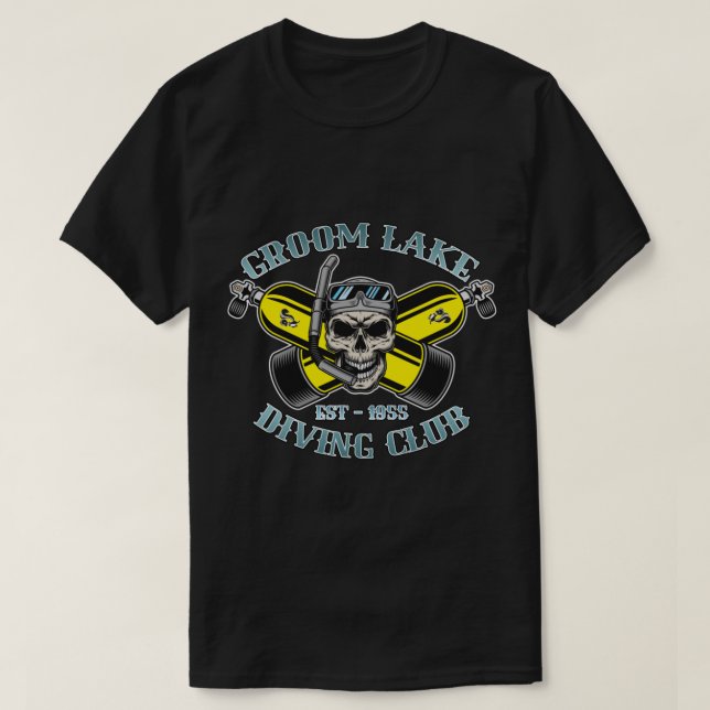 Groom Lake Diving Club Area 51    T-Shirt (Design Front)