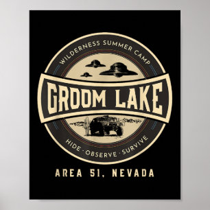 Groom Lake Summer Wilderness Camp - Funny Area 51  Poster