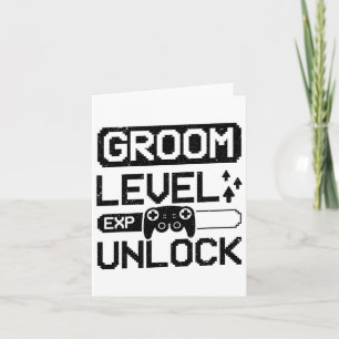 Groom Level Unlock Bachelor Party  Card