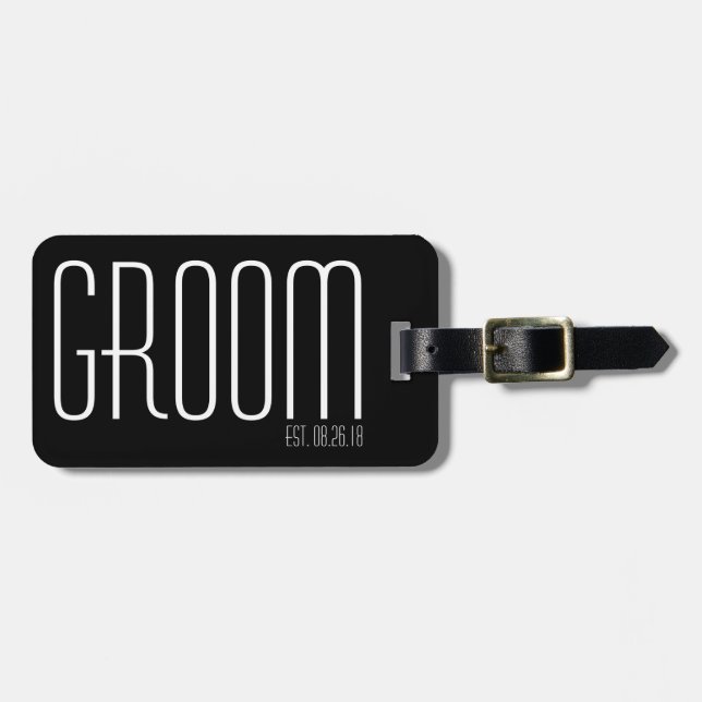 Groom Luggage Tag (Front Horizontal)