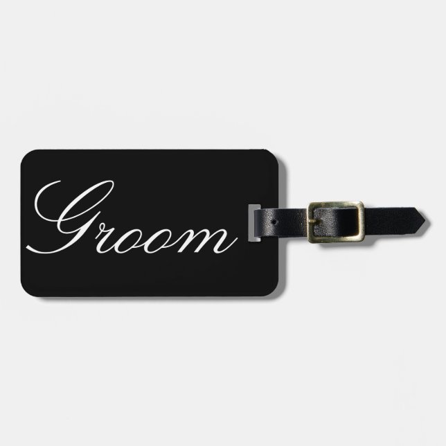 Groom Luggage Tag (Front Horizontal)