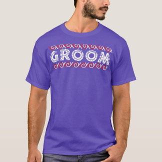 Groom Maori Style Tribal Tattoo Couple Gift Idea 2 T-Shirt