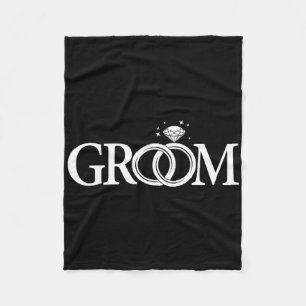 Groom Men Wedding Day Bachelor Party Fleece Blanket
