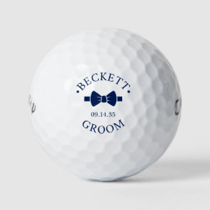 Groom Nlue Bow Tie Golf Balls