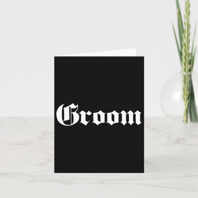 Groom Old School Design - Bachelor Party - Wedding Card (Front)