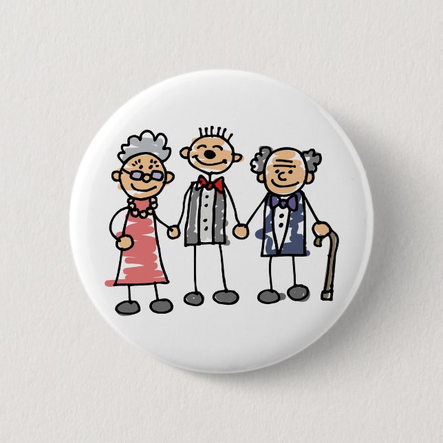 Groom Parents Grandparents Wedding Day Ceremony 6 Cm Round Badge (Front)