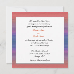 Groom parent's wedding invitations