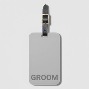Groom Personalized Simple Modern Luggage Tag