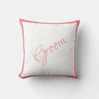 Groom Pink Script Chic Wedding