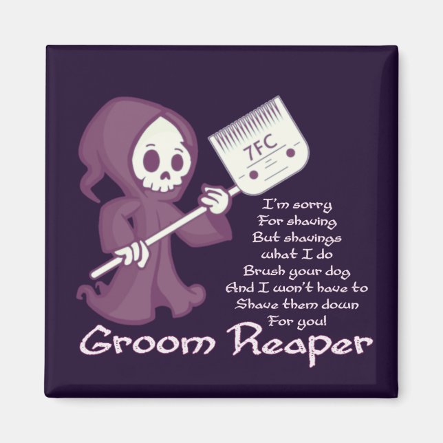 Groom reaper tune square sticker postcard magnet (Front)