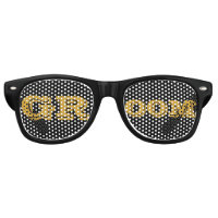 GROOM retro Shades Gold / Fun Party Sunglasses