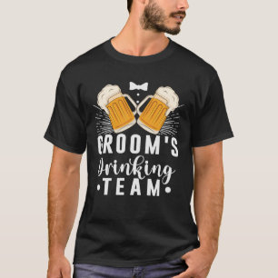 Groom s Drinking Team Wedding Bachelors Party Squa T-Shirt