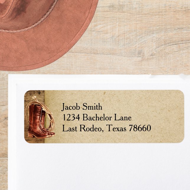 Groom’s Last Rodeo Saddle Up Boys Address (Groom’s Last Rodeo Saddle Up Boys Address Label)