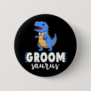 Groom Saurus Dinosaur Engagement Wedding Couples M 6 Cm Round Badge