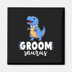Groom Saurus Dinosaur Engagement Wedding Couples M Magnet