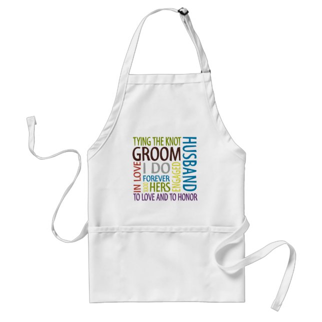 Groom Sentiments Wedding Standard Apron (Front)