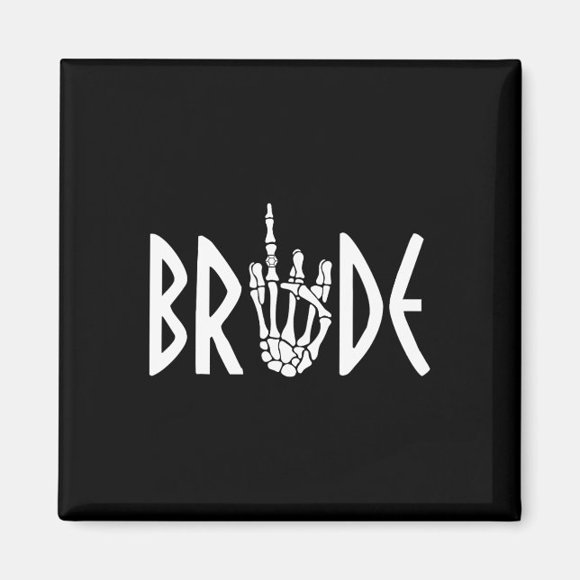 Groom Skeleton Gothic Wedding Engagement Halloween Magnet (Front)