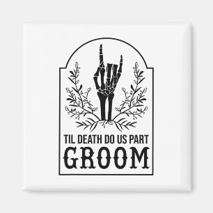 Groom Skeleton Hand Couples Matching Wedding Hallo Magnet