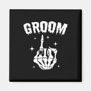 Groom Skeleton Hand Wedding Halloween Couples Matc Magnet