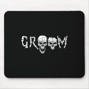 Groom - Skeleton Skull Halloween Wedding Chelor Mouse Pad