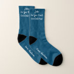 Groom So You Don't Get Cold Feet Wedding Blue Socks<br><div class="desc">Ideal gift of the groom from the bride ,  So you don't get cold feet Wedding day socks . This is a template ready for you too add your own names to .</div>
