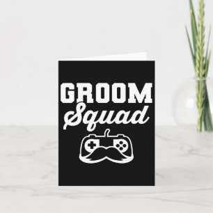 Groom Squad Bachelor Party Groomsmen Gamer  Card