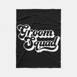 Groom Squad Bachelor Party Men Crew Matching Group Fleece Blanket