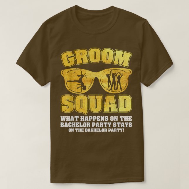 Groom Squad Bucks Groom Groomsmen Bachelor Party  T-Shirt (Design Front)