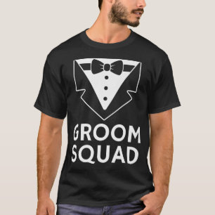 Groom Squad Engagement Party Tuedo Bowtie T-Shirt