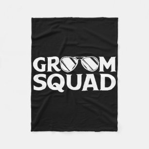 Groom Squad Groomsman Bachelor Party Wedding Match Fleece Blanket