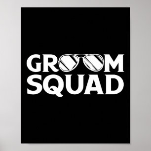 Groom Squad Groomsman Bachelor Party Wedding Match Poster