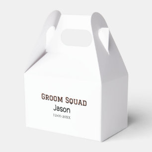 Groom Squad groomsman bachelorette party add name Favour Box