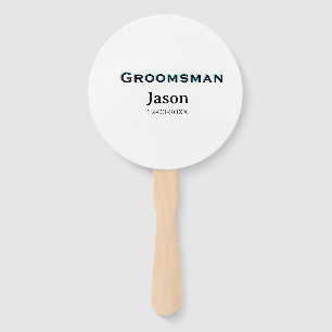 Groom Squad groomsman bachelorette party add name Hand Fan